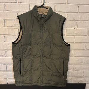 Men's Olive Green Puffer Vest